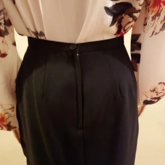 Vintage Meg Allen by Liz Claiborne Black Pencil Skirt Size 6 NWOT - Picture 4 of 6